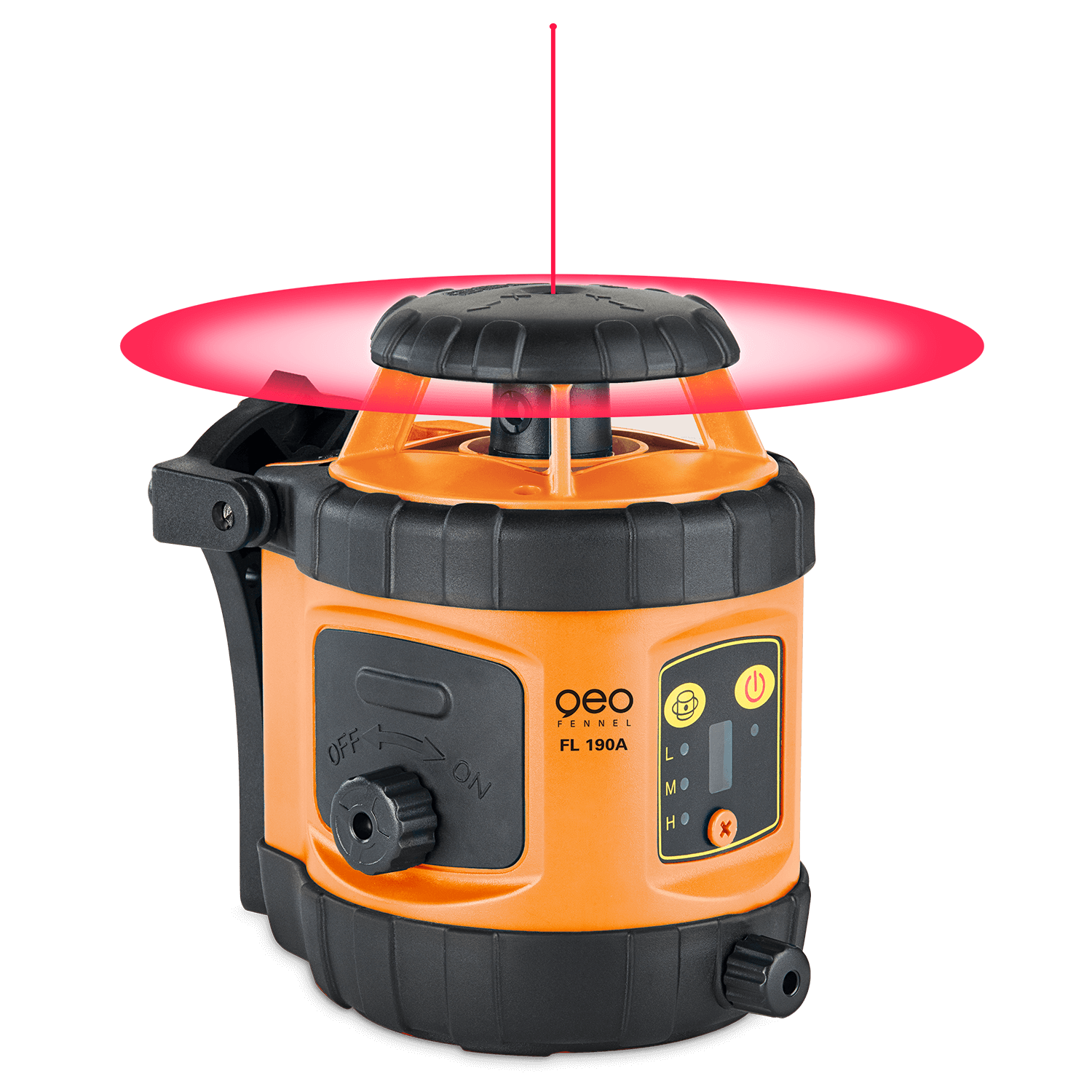 geo-FENNEL FL 190A RED Rotating Laser Level with FR 45 Receiver & Carrying Case