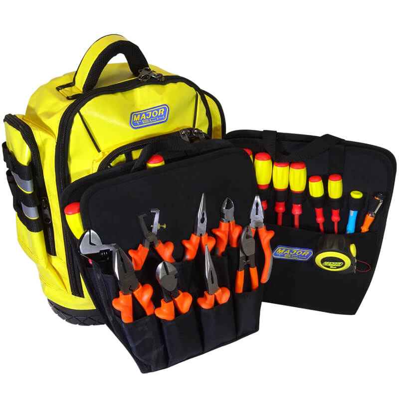 Major Tech MT25-COMBO-6 | TBP7-9 23 Piece 1000VTool Backpack + MT720 400A AC TRMS Clamp Meter + MT300
