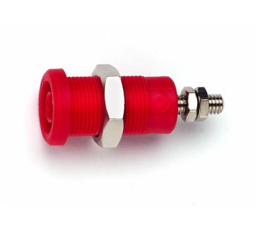 Fluke Pomona 72930 Panel Mount IEC61010 4mm (0.16 In) Jack For Sheathed Plugs red