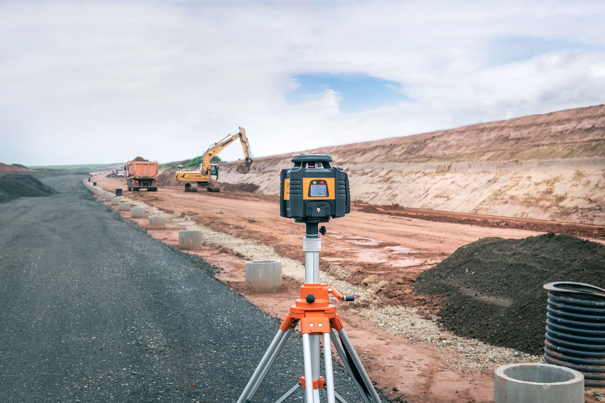 geo-FENNEL FL 155H-G (LC 2) & FR 45, FR 77-MM Rotating Laser Level with Receiver