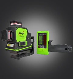 Imex LX3DRD 3 x 360° Red Multiline Laser Level with Laser Detector