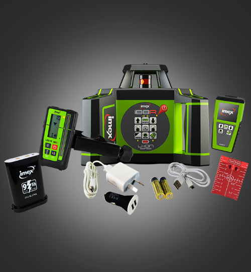 Imex i88R H/V Red Rotating Laser Level with LRX10 Laser Receiver