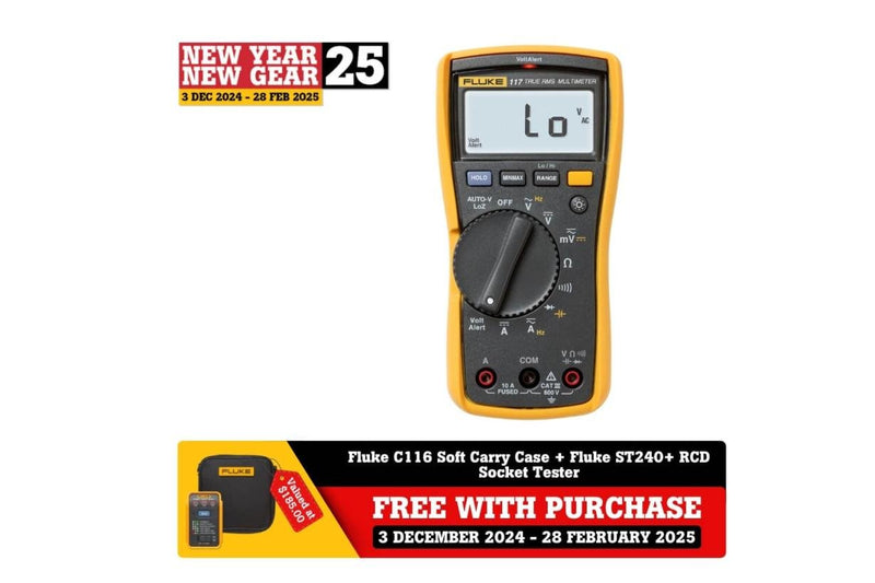 Fluke 117/APAC Advance Electrical True-RMS Multimeter with Non-Contact Voltage