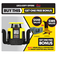 Leica Rugby CLH & CLX300 w/ Combo Rotating Laser Level, Li-ion batteries & Charger