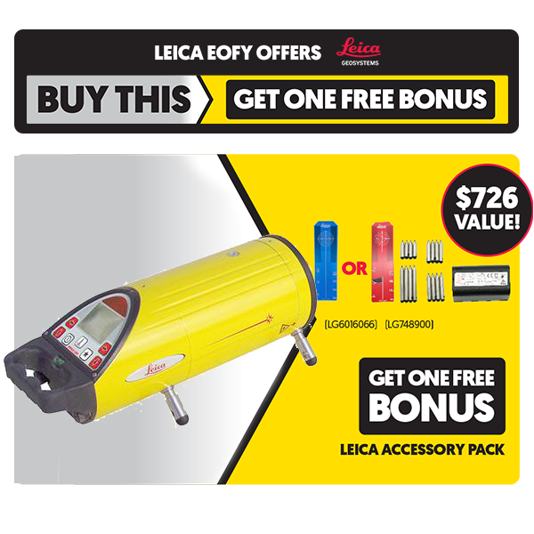 Leica Piper Red Beam Pipe Laser Level 100 with Remote, Target & Li-Ion Battery