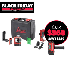Leica Lino L6G-1, 3x360° Laser, Green Beam, Li-ion, Wall Mount, Rugged case+ RGR200 Receiver