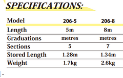Senshin Standard Fibreglass Measuring Pole