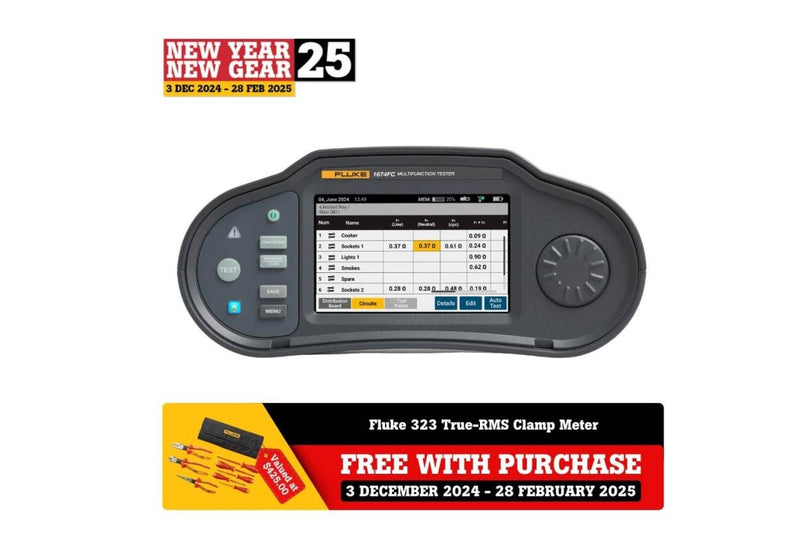 Fluke 1674 FC and Fluke 1630 Installation Multifunction Tester Kit w/ TruTest Software