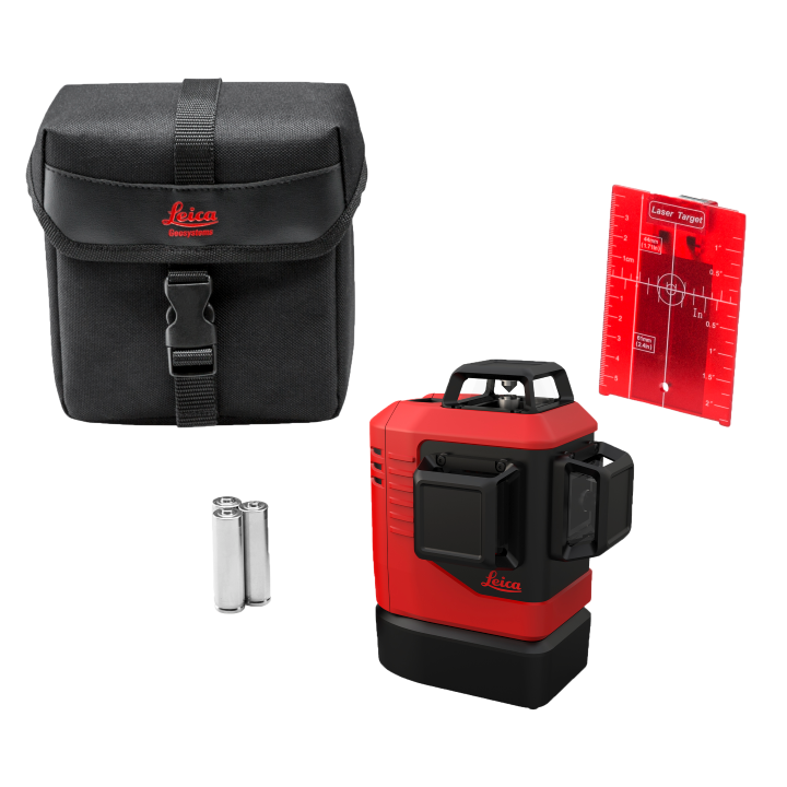 Leica Lino L6Rs-1, 3x360° Laser, Red beam, Alkaline, Softcase