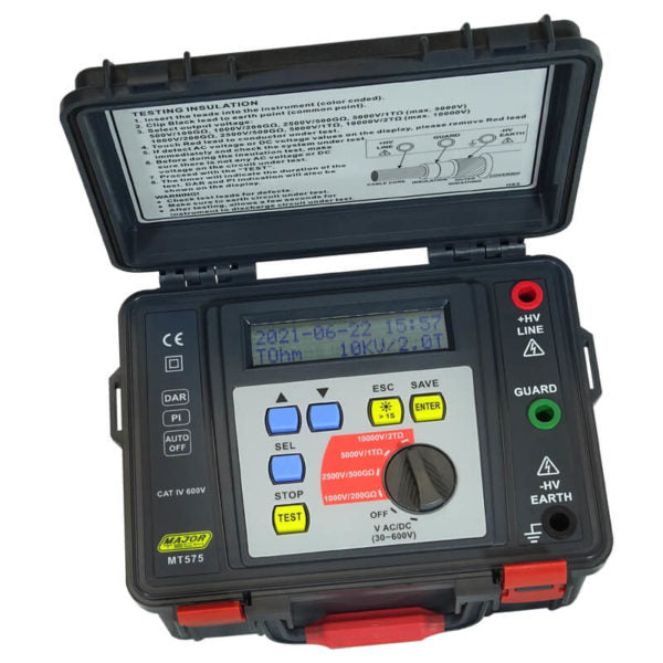 Major Tech MT575 10kV CAT IV 600V High Voltage Insulation Tester 1